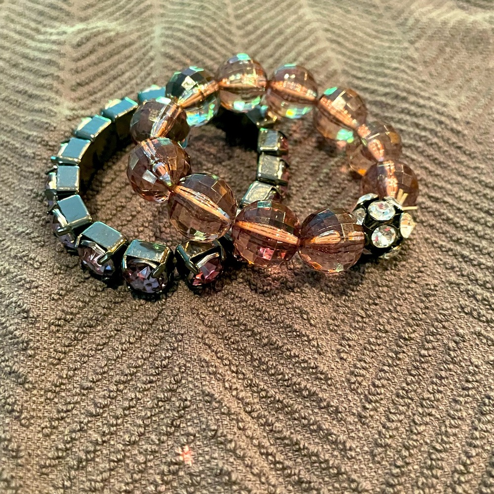 Double, purple/pink bracelet. No tags.